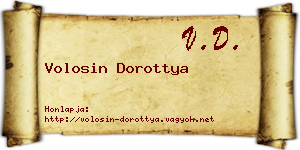 Volosin Dorottya névjegykártya
